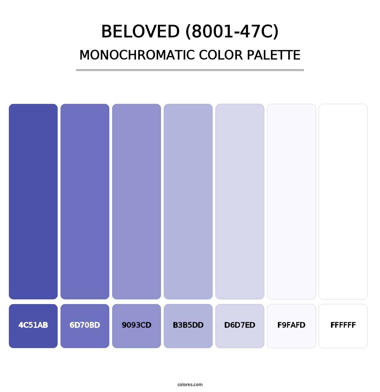 Beloved (8001-47C) - Monochromatic Color Palette