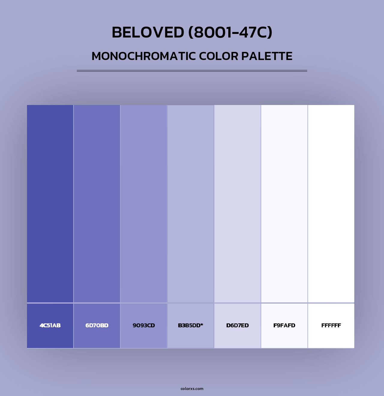 Beloved (8001-47C) - Monochromatic Color Palette