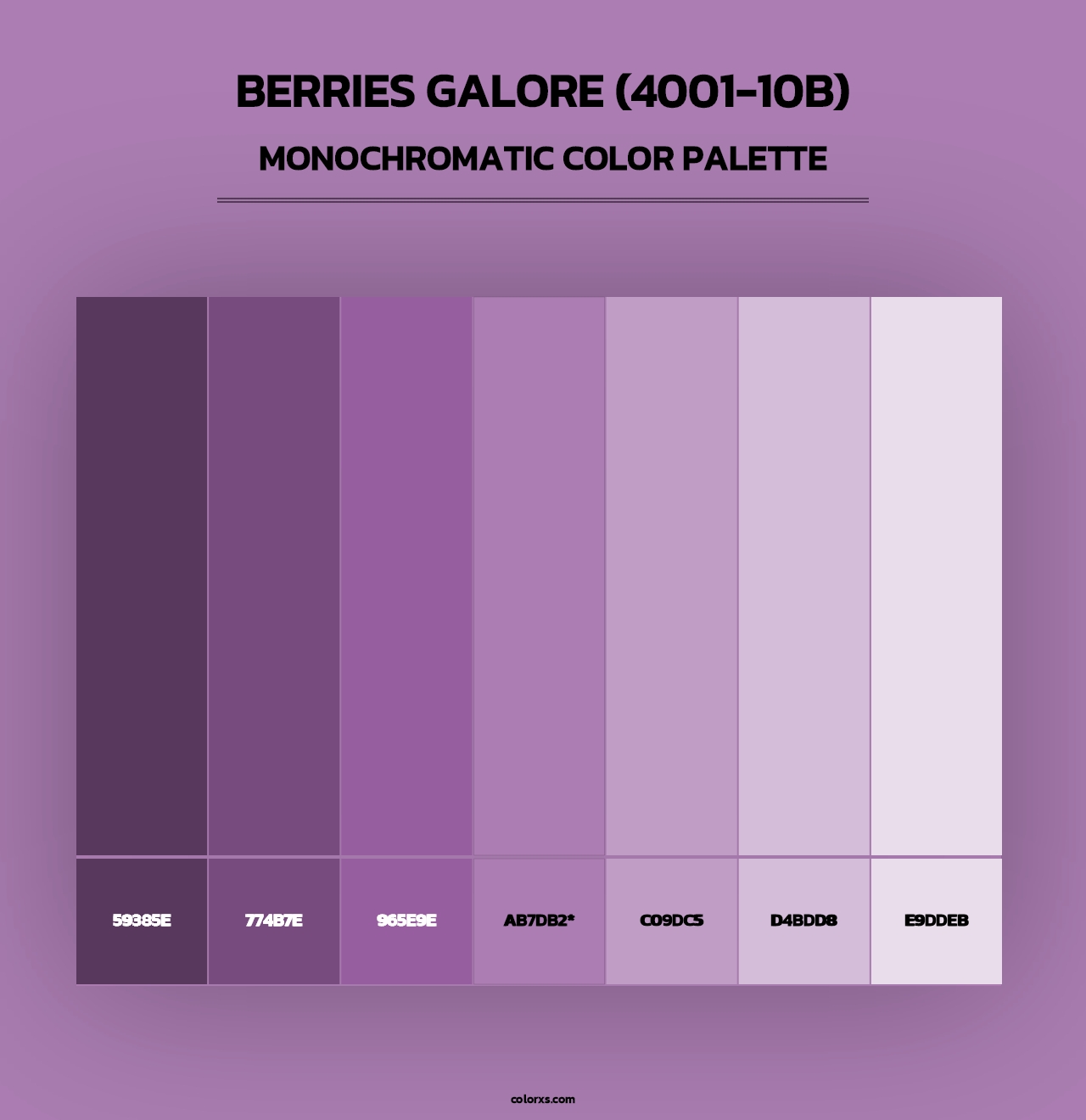 Berries Galore (4001-10B) - Monochromatic Color Palette