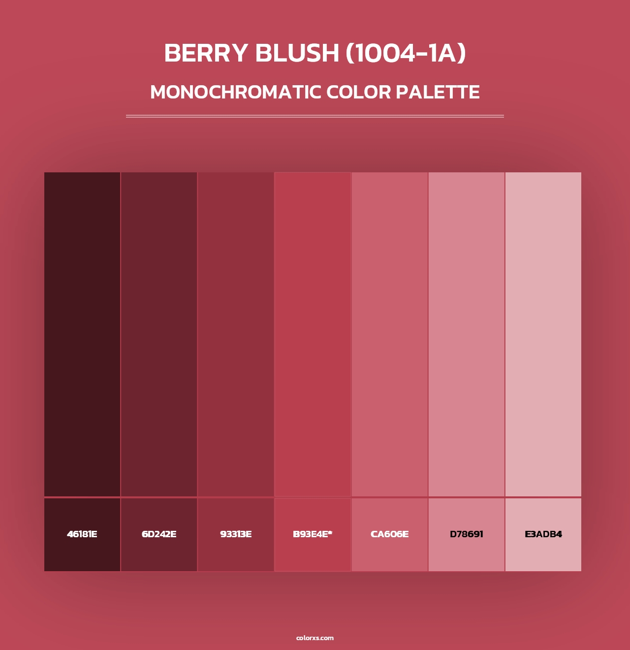 Berry Blush (1004-1A) - Monochromatic Color Palette
