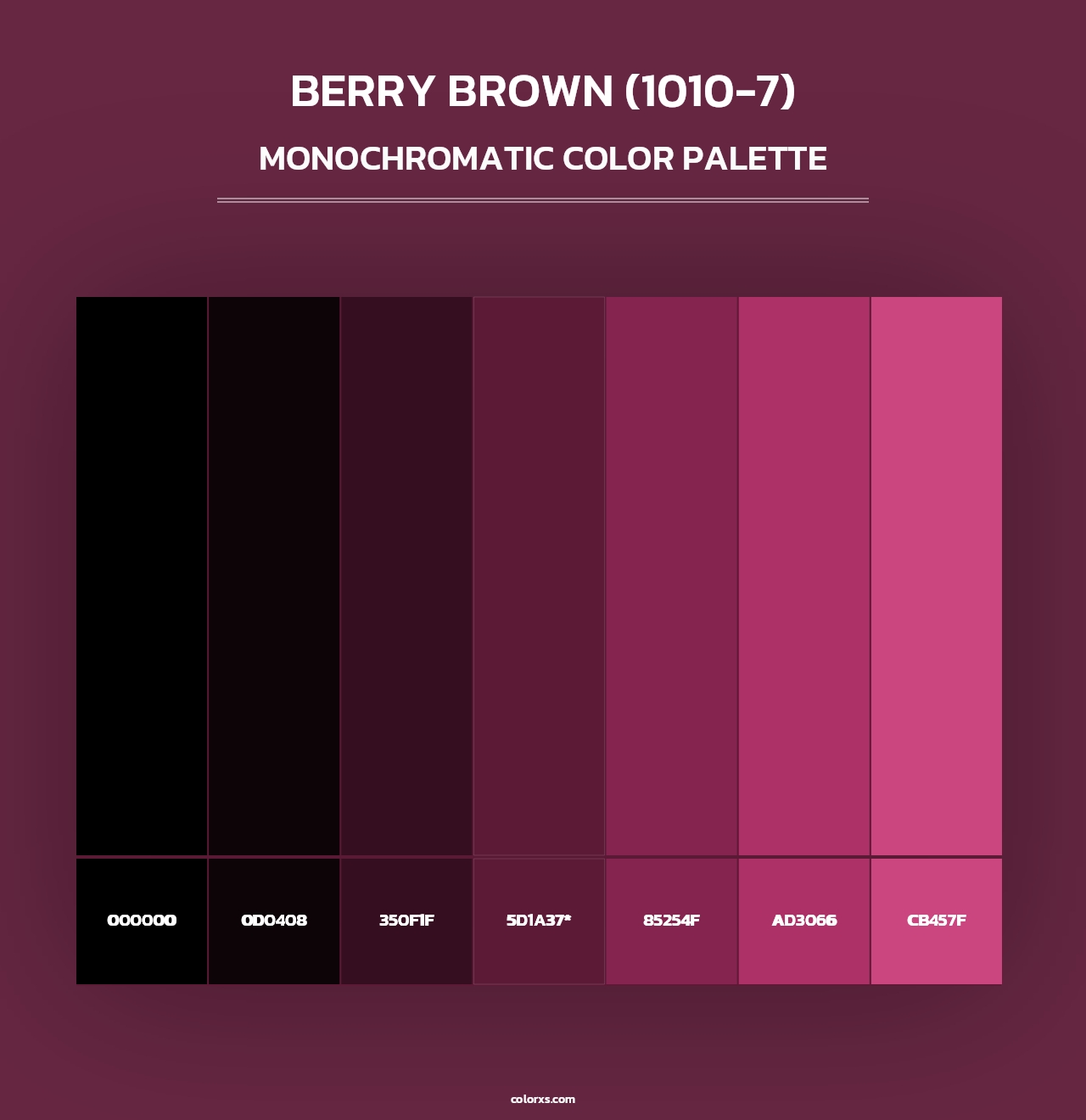Berry Brown (1010-7) - Monochromatic Color Palette