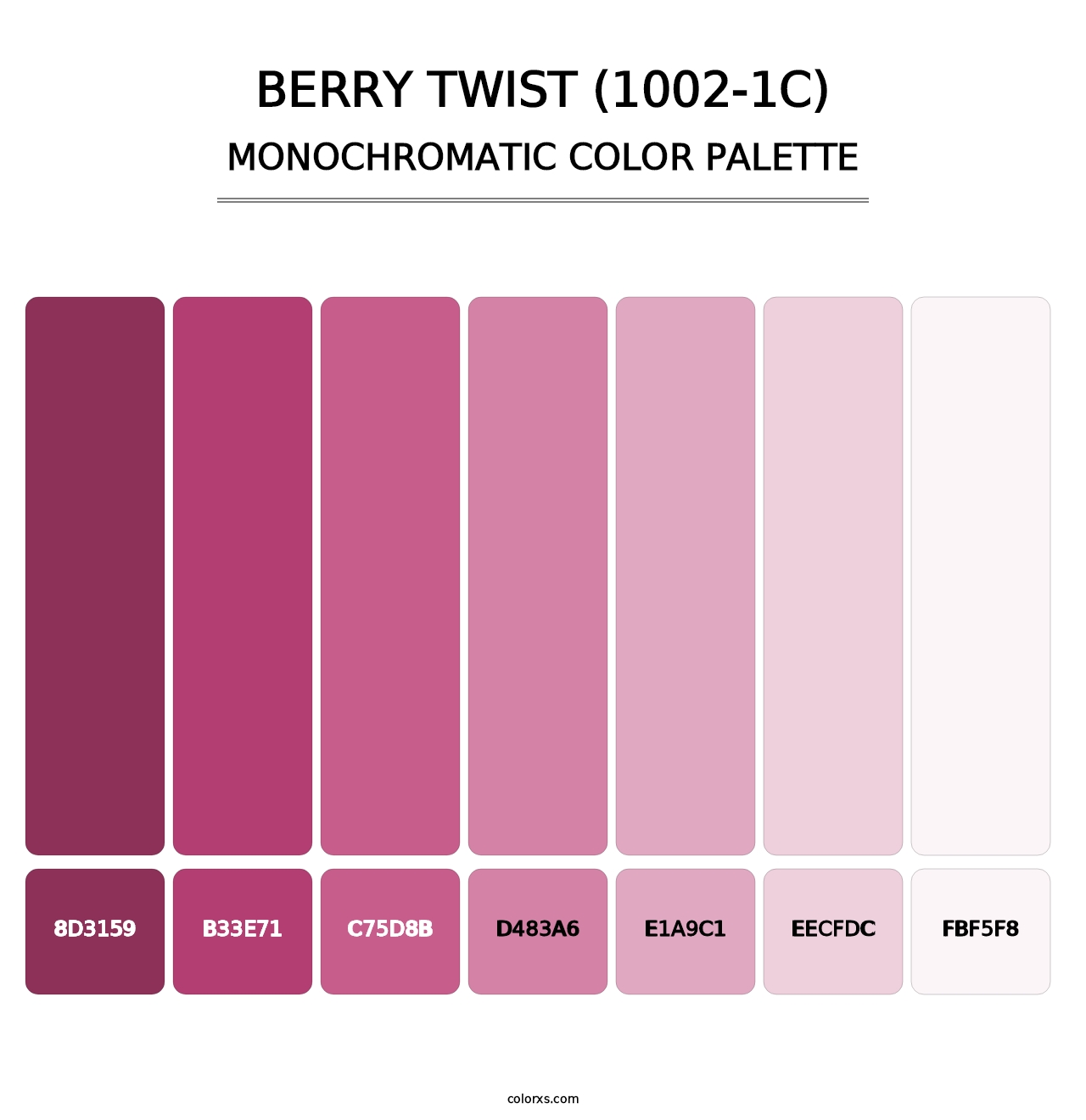Berry Twist (1002-1C) - Monochromatic Color Palette