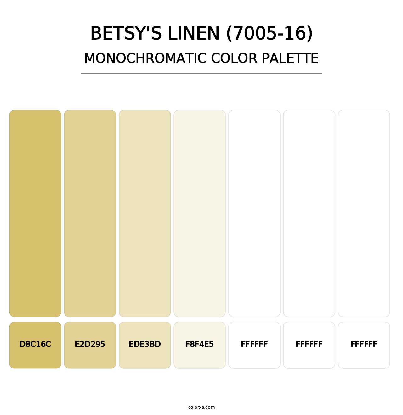 Betsy's Linen (7005-16) - Monochromatic Color Palette