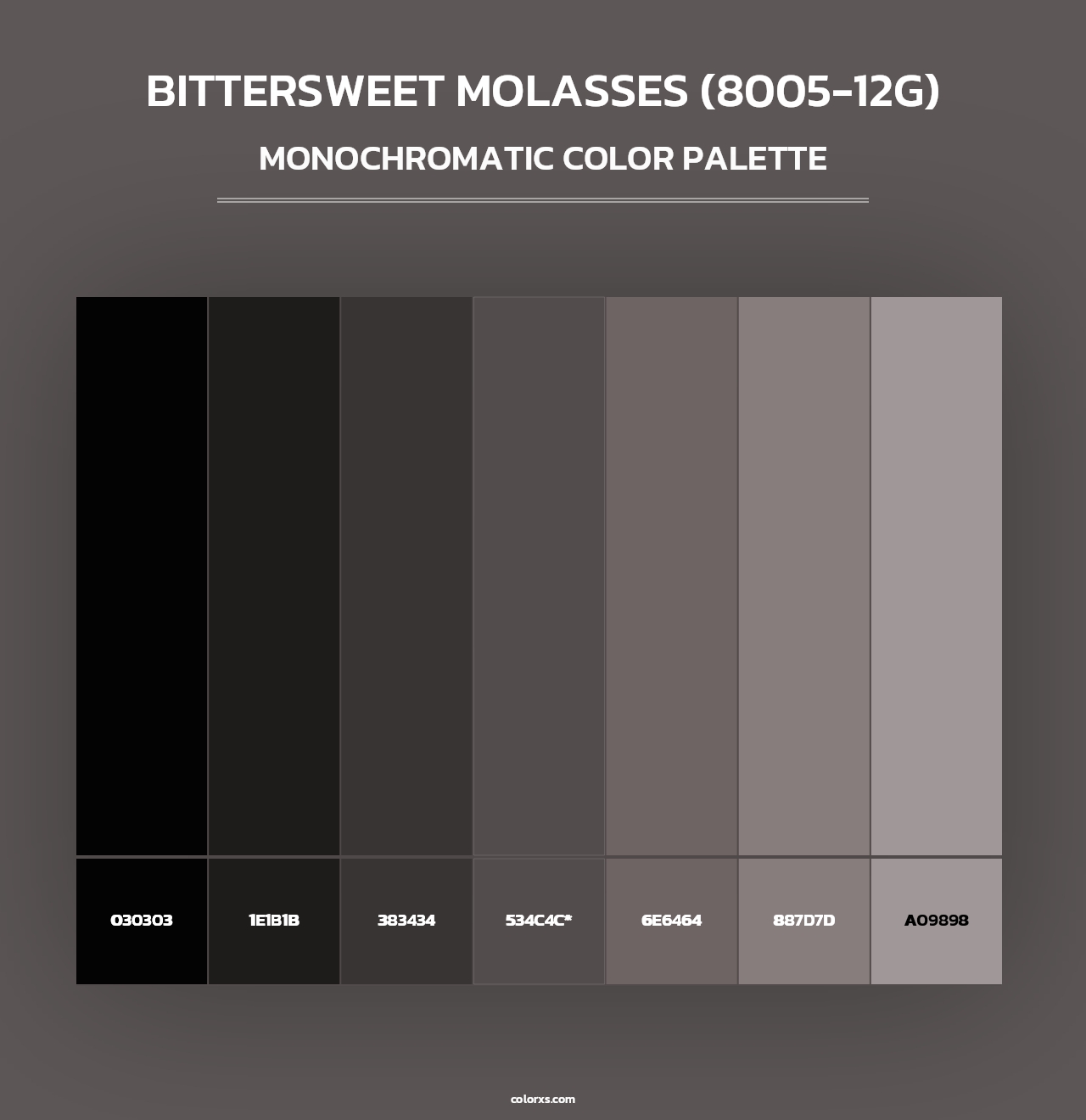 Bittersweet Molasses (8005-12G) - Monochromatic Color Palette