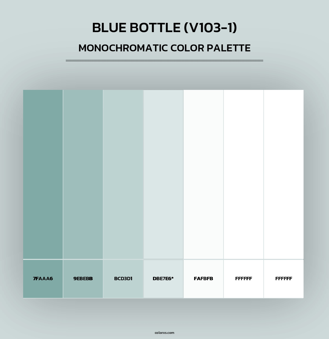 Blue Bottle (V103-1) - Monochromatic Color Palette