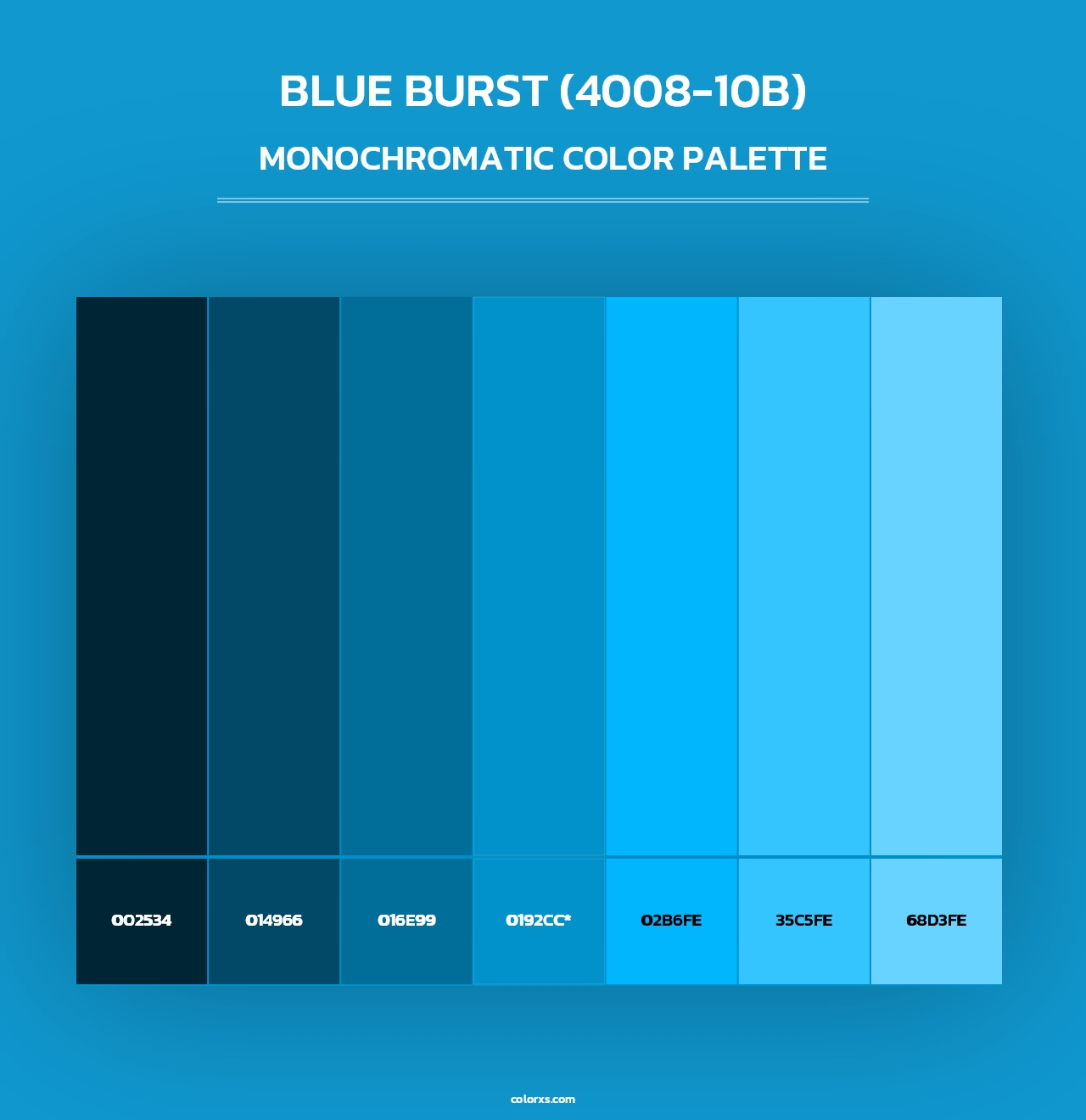 Blue Burst (4008-10B) - Monochromatic Color Palette