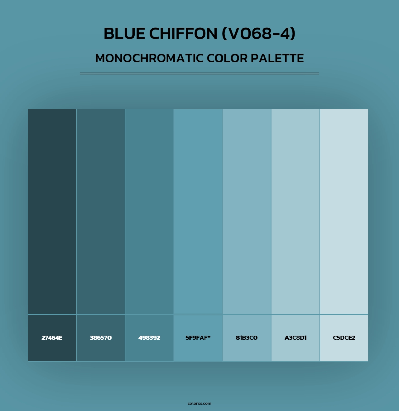 Blue Chiffon (V068-4) - Monochromatic Color Palette