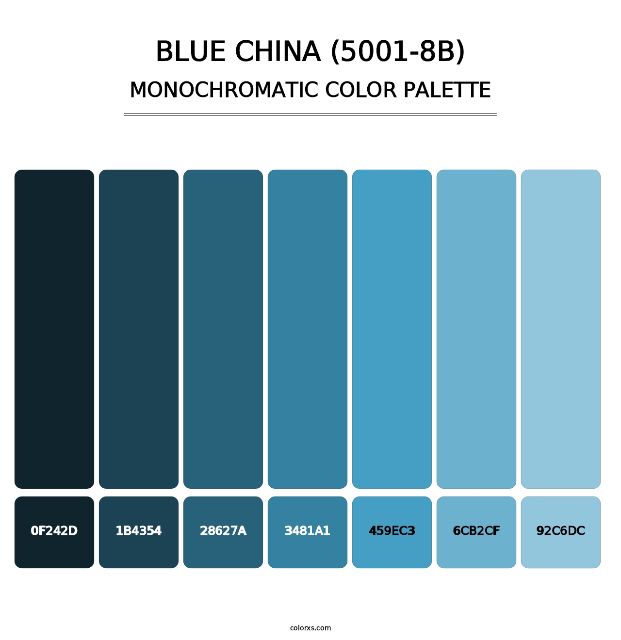 Blue China (5001-8B) - Monochromatic Color Palette