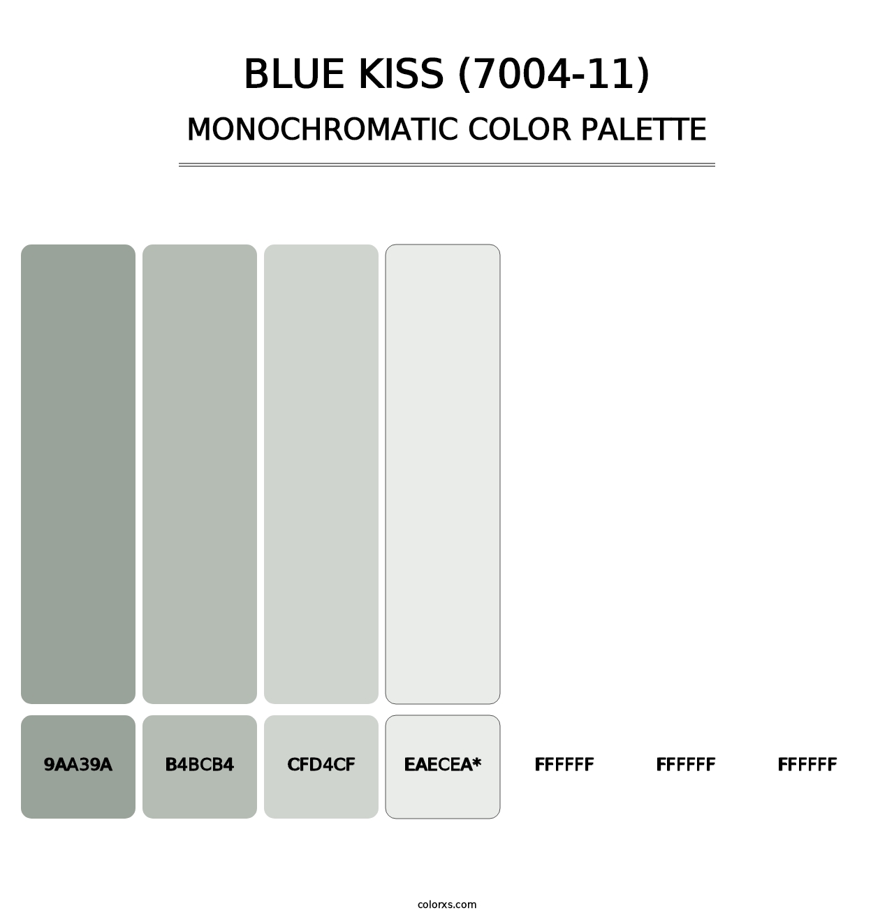 Blue Kiss (7004-11) - Monochromatic Color Palette