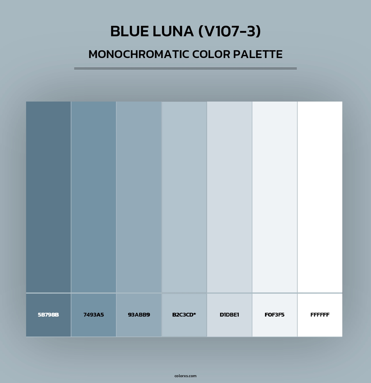 Blue Luna (V107-3) - Monochromatic Color Palette