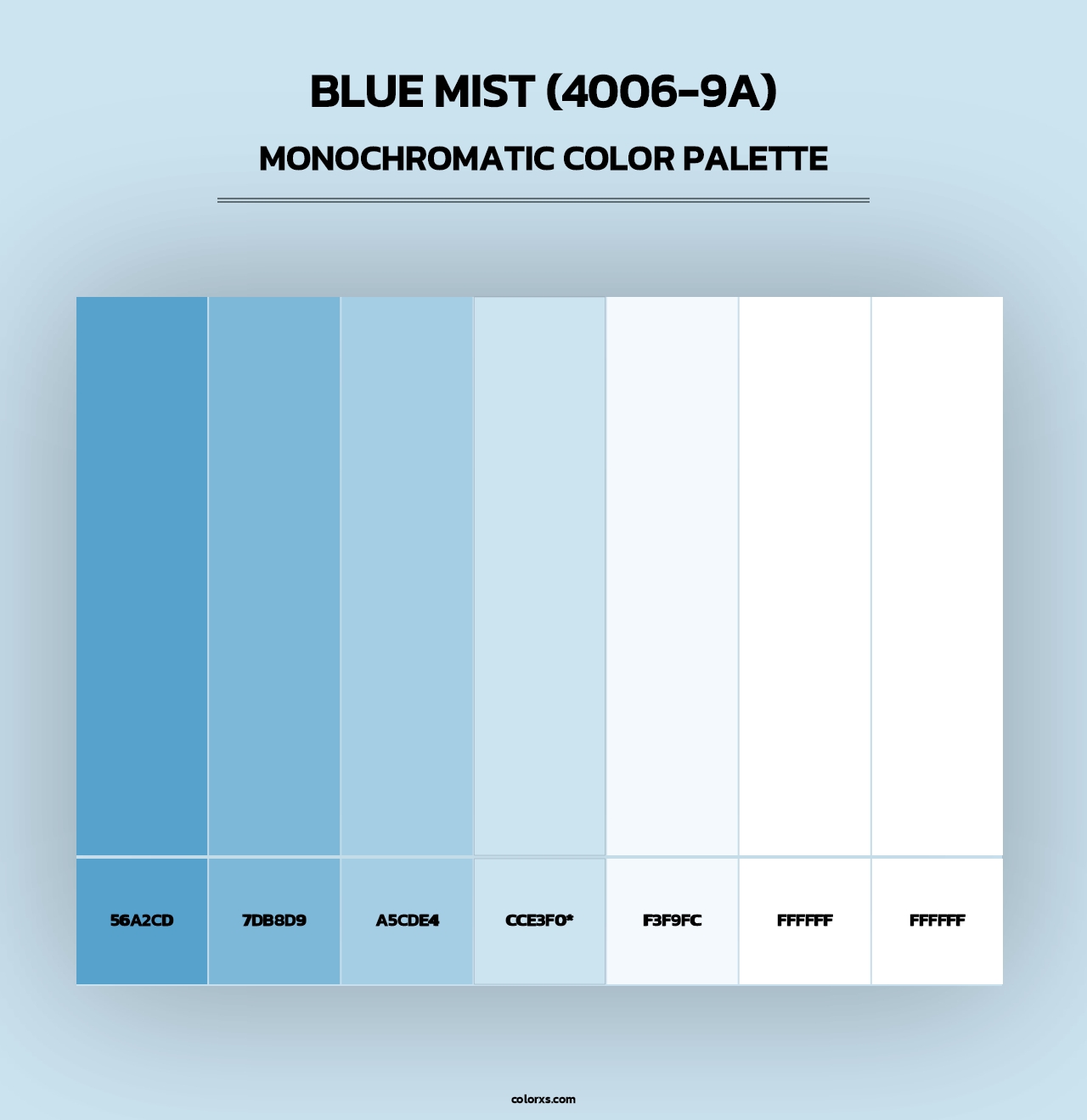 Blue Mist (4006-9A) - Monochromatic Color Palette