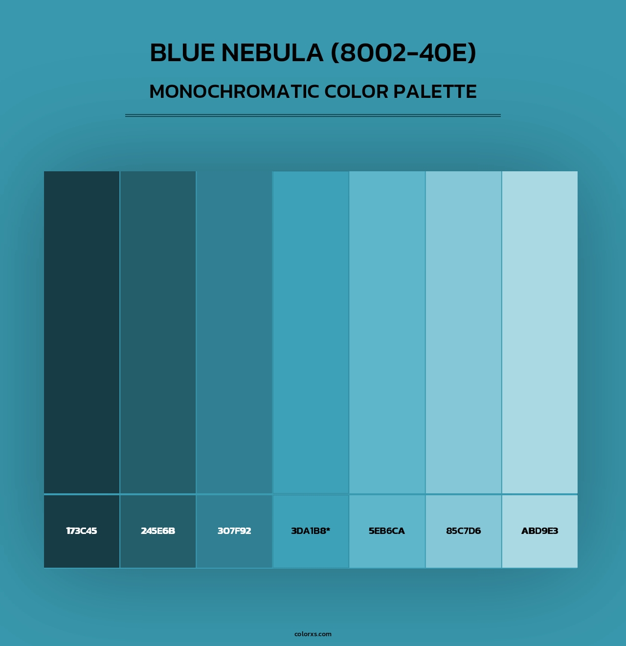 Blue Nebula (8002-40E) - Monochromatic Color Palette