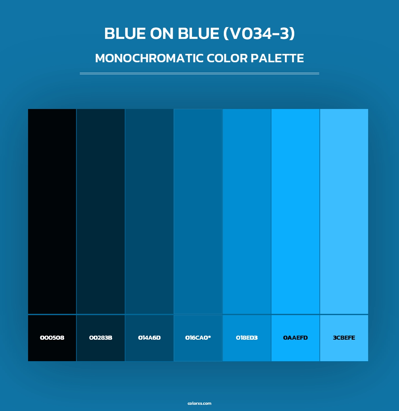Blue on Blue (V034-3) - Monochromatic Color Palette