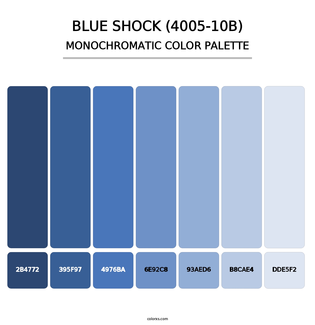 Blue Shock (4005-10B) - Monochromatic Color Palette