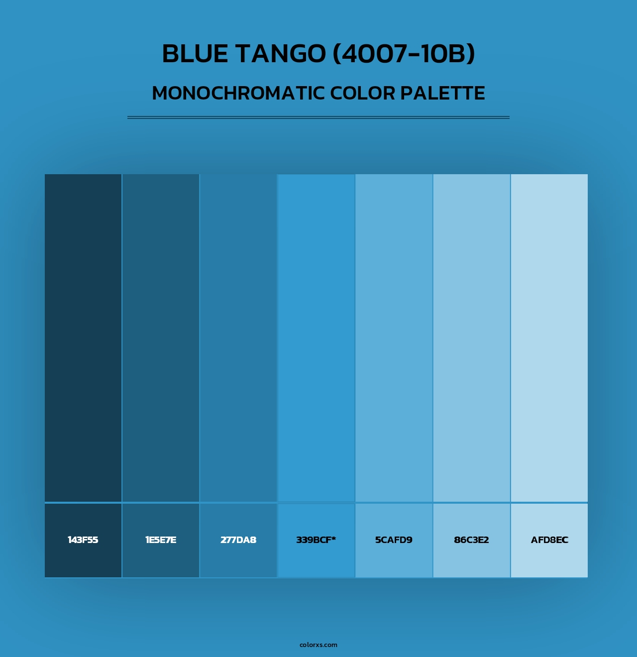 Blue Tango (4007-10B) - Monochromatic Color Palette