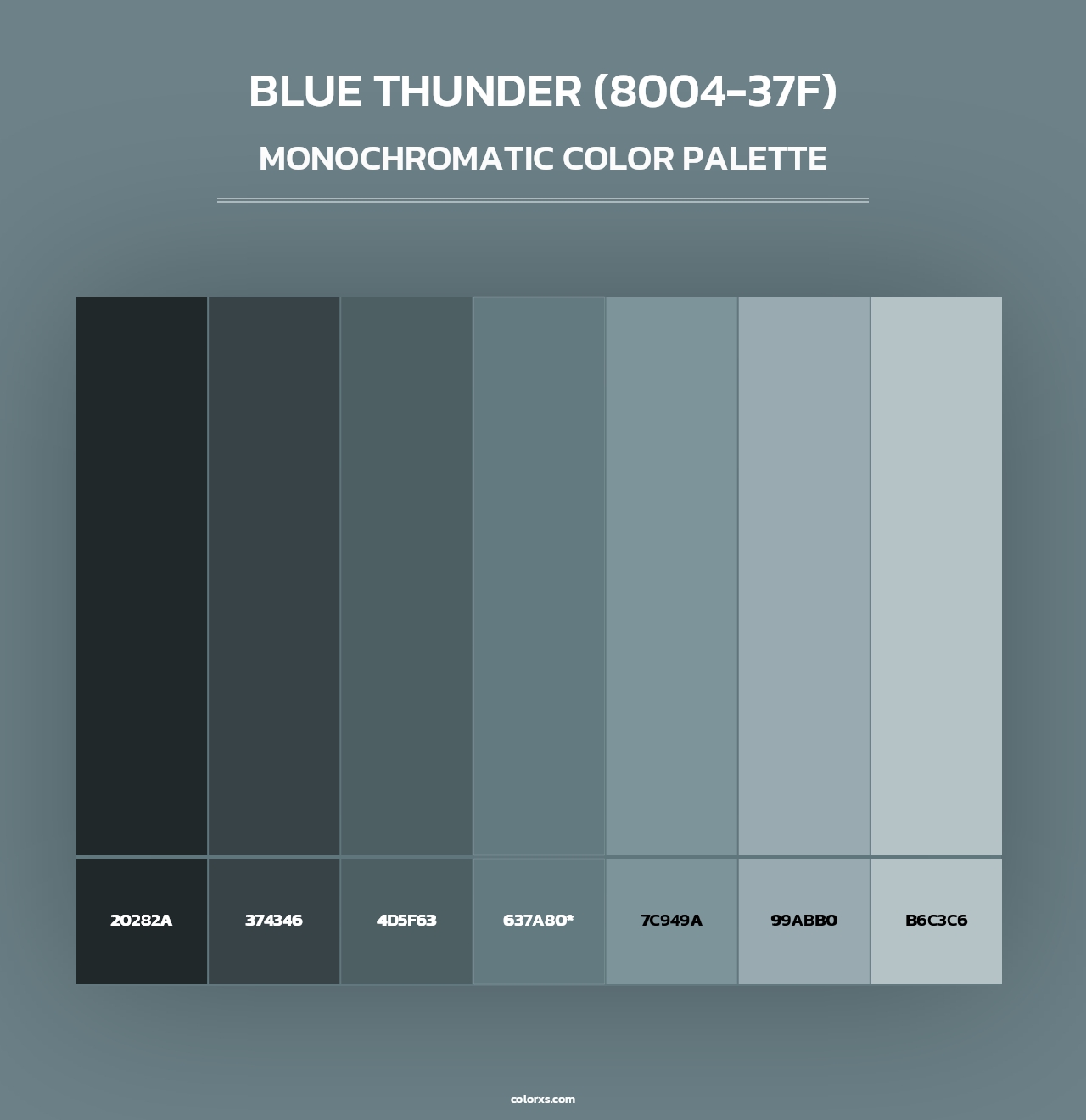 Blue Thunder (8004-37F) - Monochromatic Color Palette