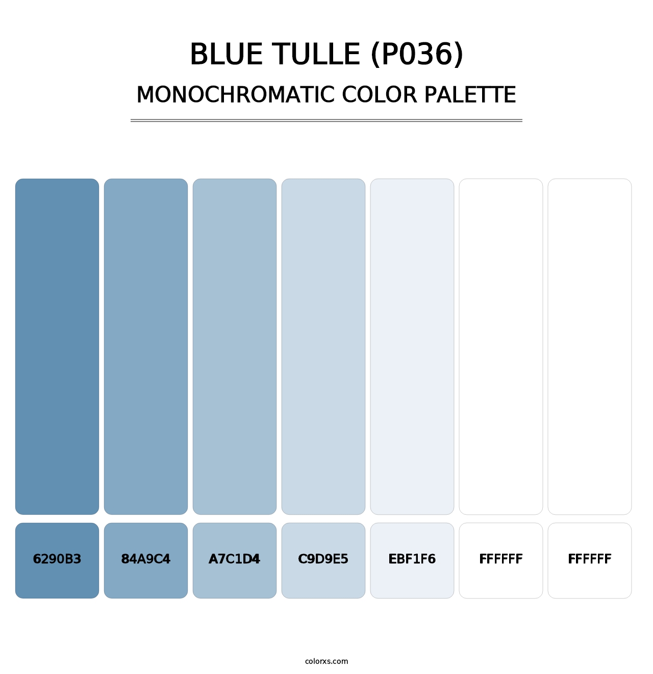 Blue Tulle (P036) - Monochromatic Color Palette
