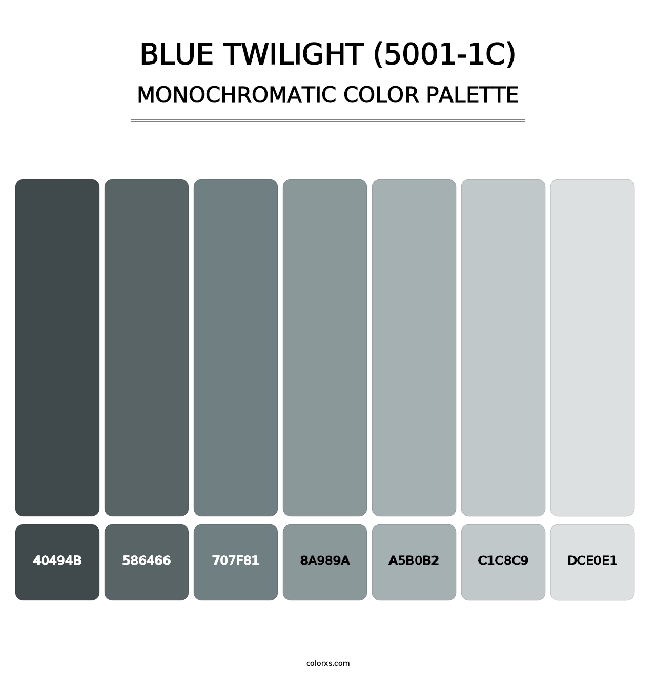 Blue Twilight (5001-1C) - Monochromatic Color Palette