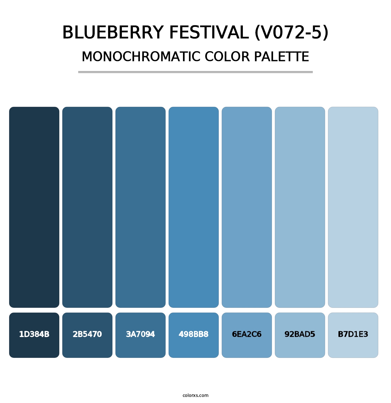 Blueberry Festival (V072-5) - Monochromatic Color Palette