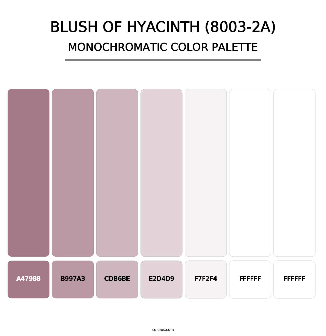 Blush of Hyacinth (8003-2A) - Monochromatic Color Palette