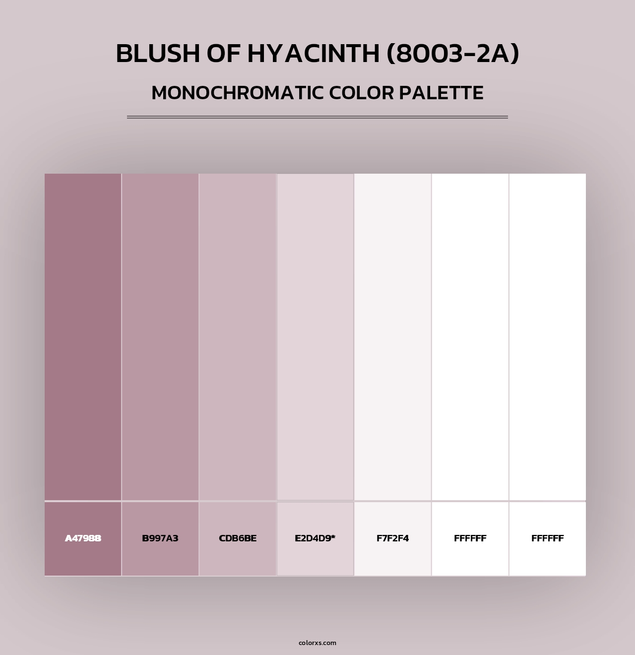 Blush of Hyacinth (8003-2A) - Monochromatic Color Palette