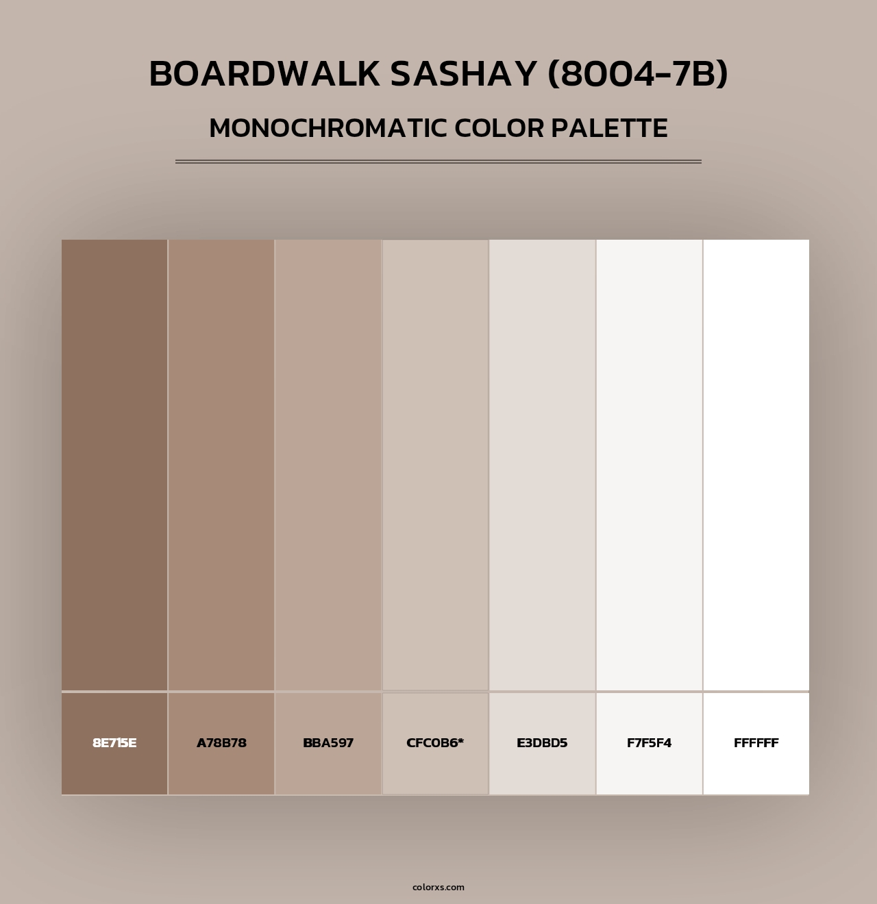 Boardwalk Sashay (8004-7B) - Monochromatic Color Palette