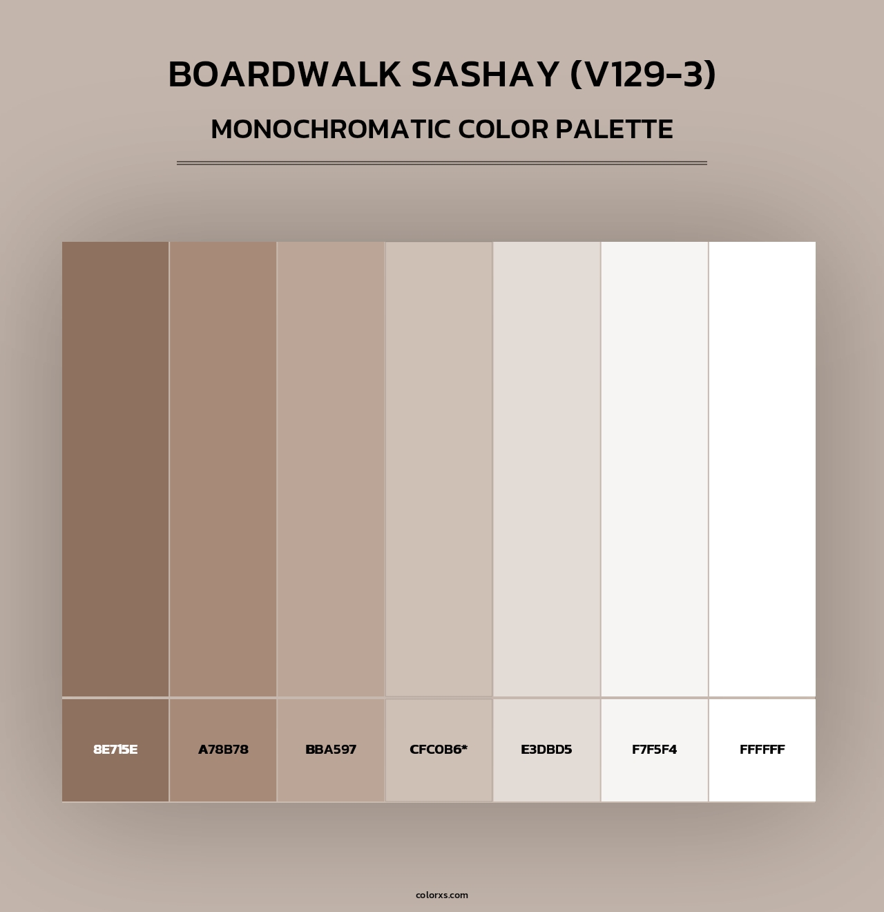Boardwalk Sashay (V129-3) - Monochromatic Color Palette