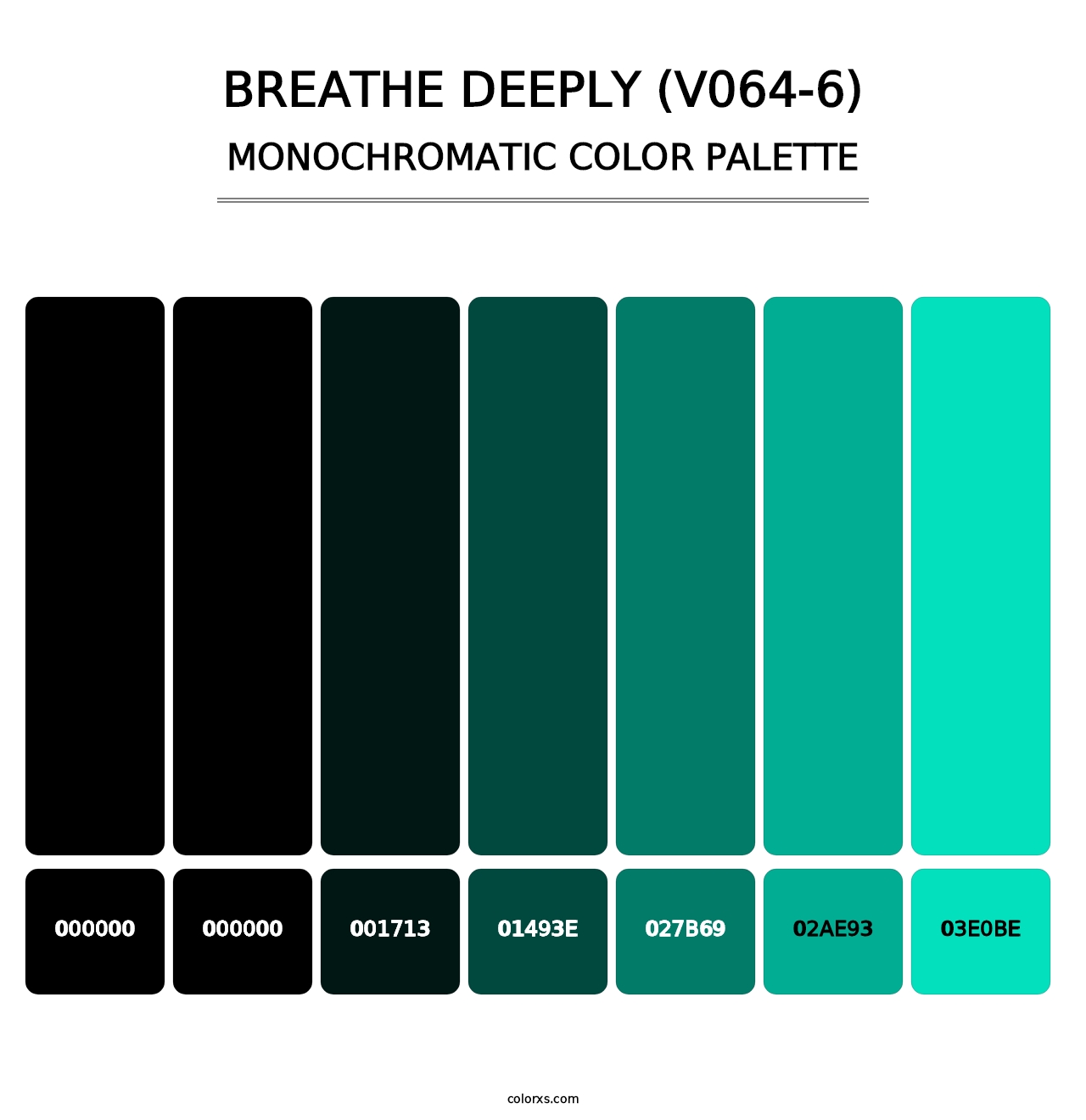 Breathe Deeply (V064-6) - Monochromatic Color Palette