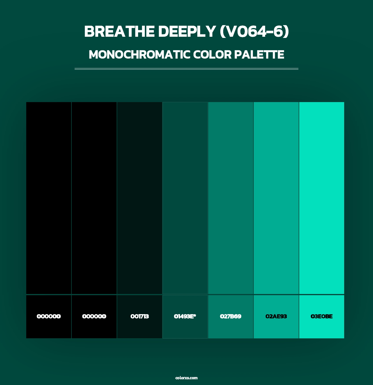 Breathe Deeply (V064-6) - Monochromatic Color Palette