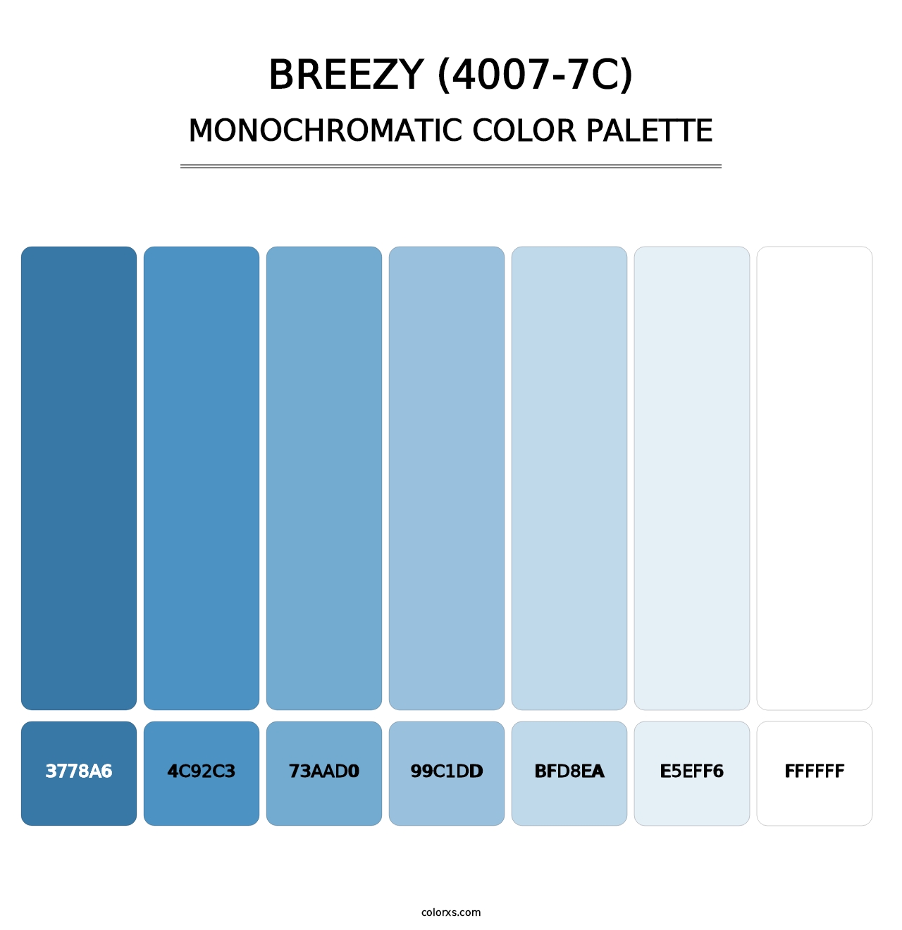 Breezy (4007-7C) - Monochromatic Color Palette