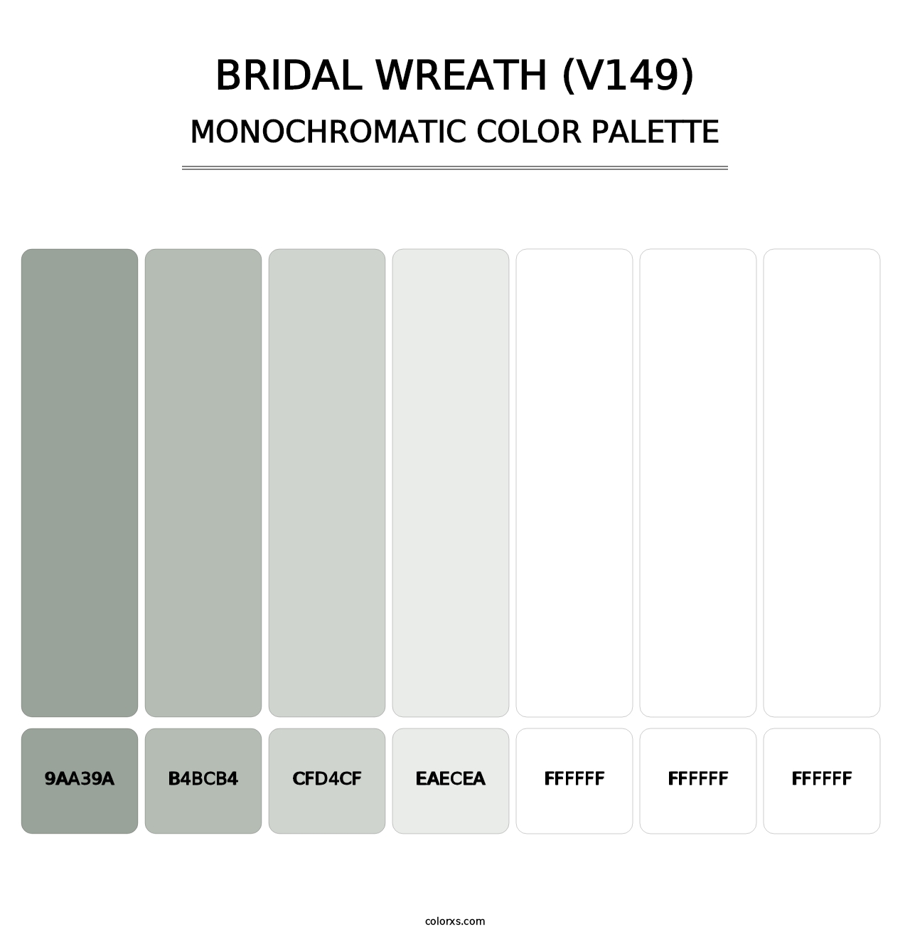 Bridal Wreath (V149) - Monochromatic Color Palette