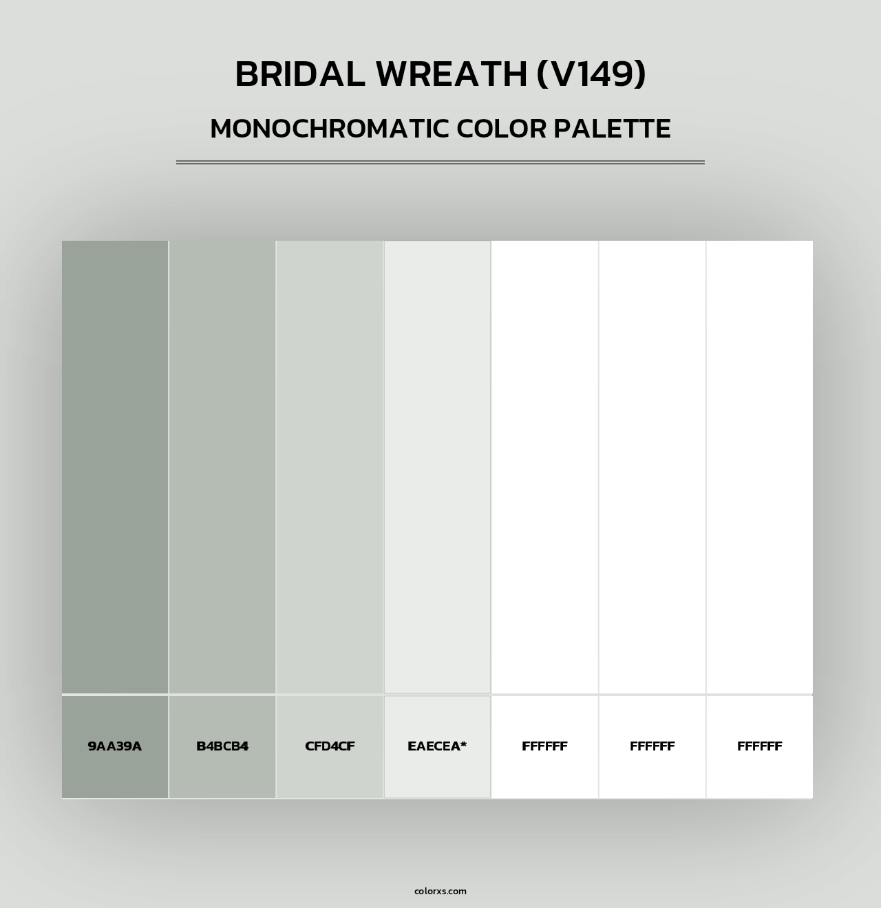 Bridal Wreath (V149) - Monochromatic Color Palette