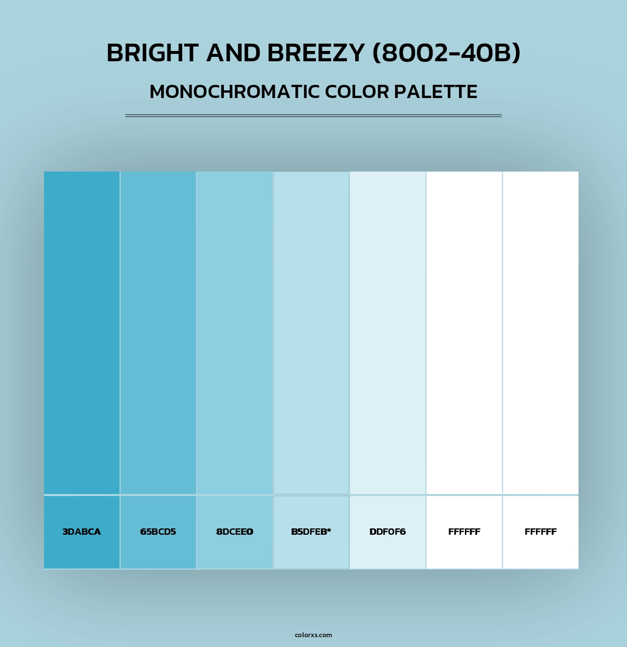 Bright and Breezy (8002-40B) - Monochromatic Color Palette