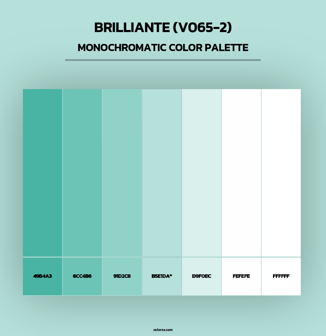 Brilliante (V065-2) - Monochromatic Color Palette