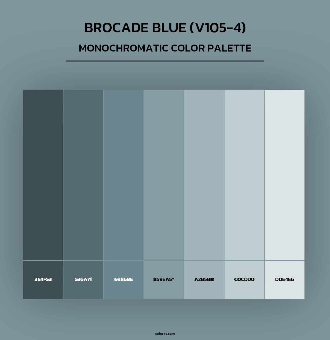 Brocade Blue (V105-4) - Monochromatic Color Palette