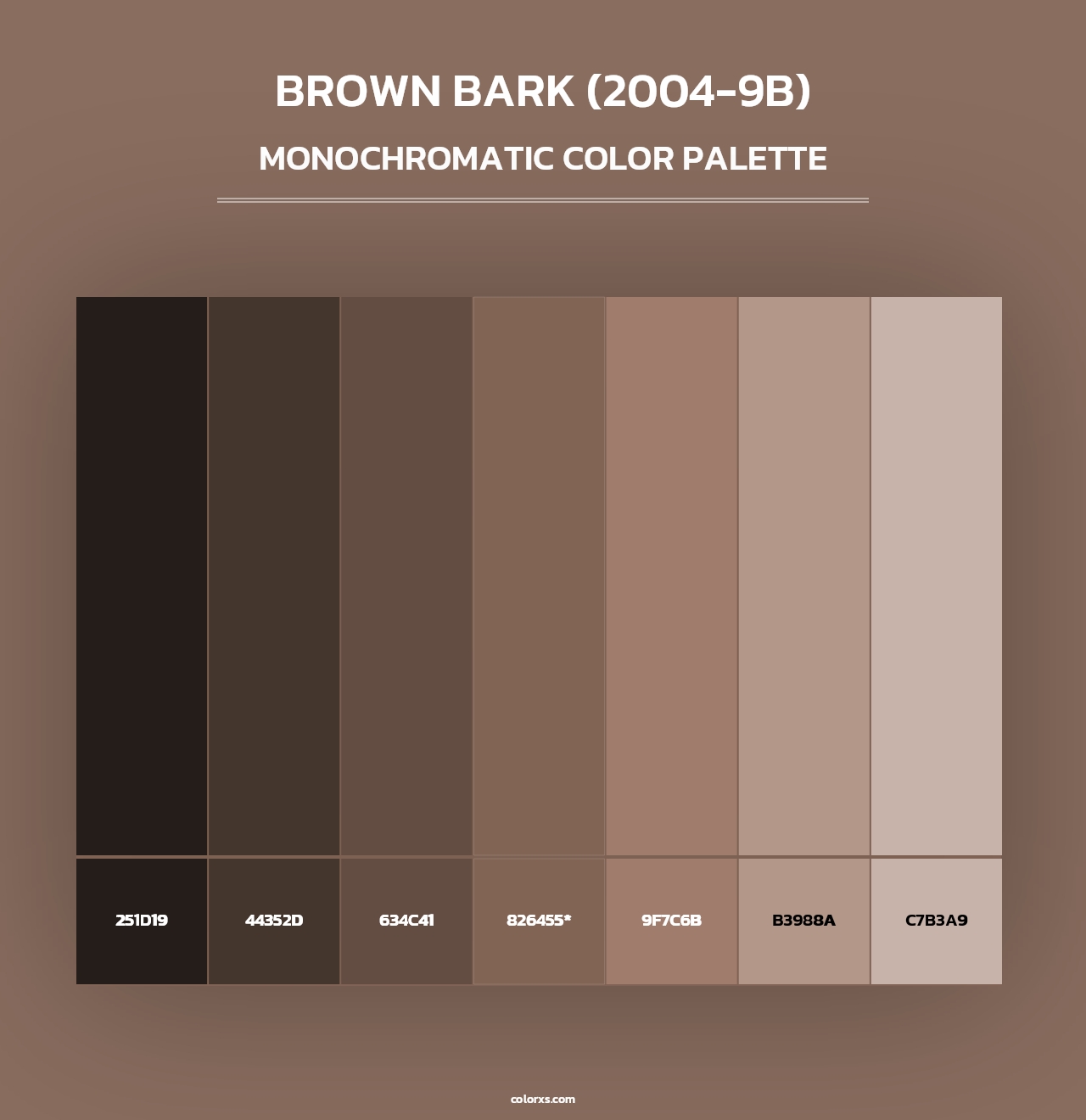 Brown Bark (2004-9B) - Monochromatic Color Palette