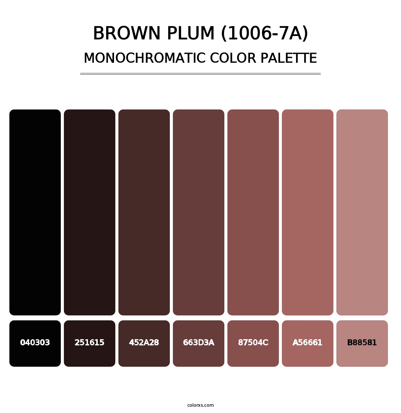 Brown Plum (1006-7A) - Monochromatic Color Palette