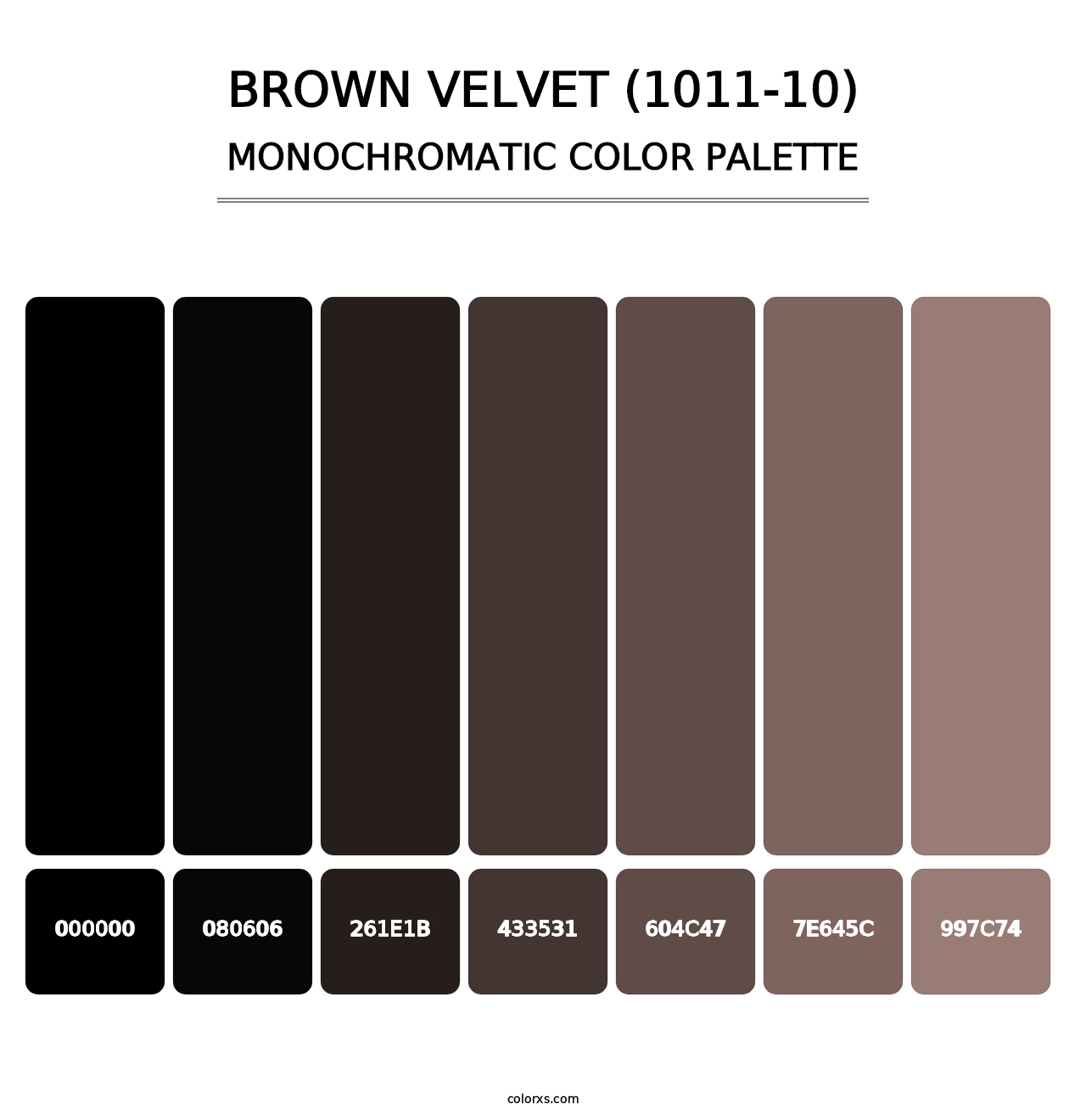 Brown Velvet (1011-10) - Monochromatic Color Palette