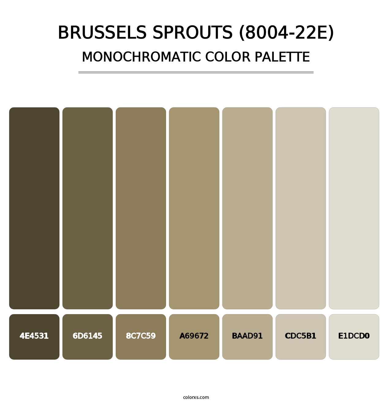 Brussels Sprouts (8004-22E) - Monochromatic Color Palette