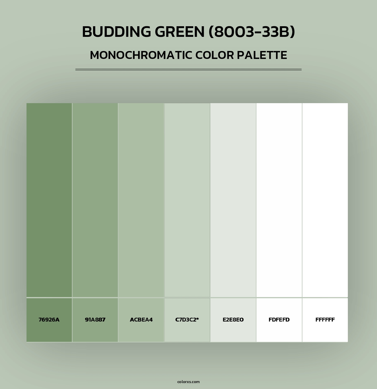 Budding Green (8003-33B) - Monochromatic Color Palette
