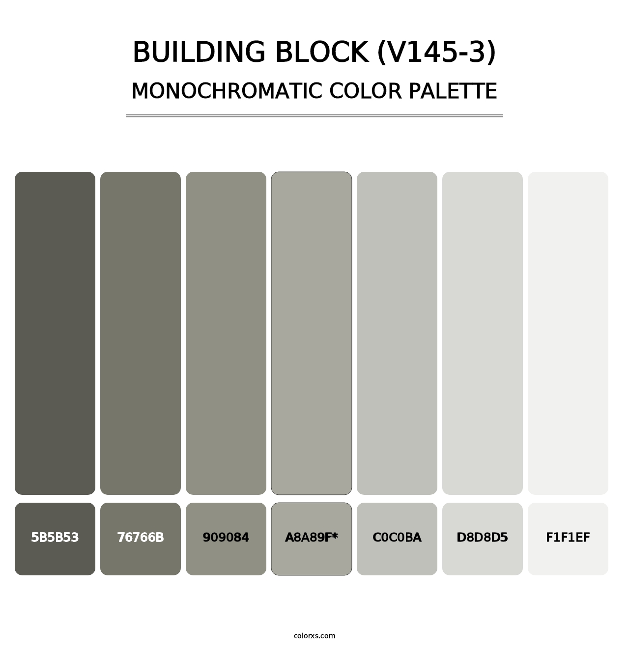 Building Block (V145-3) - Monochromatic Color Palette