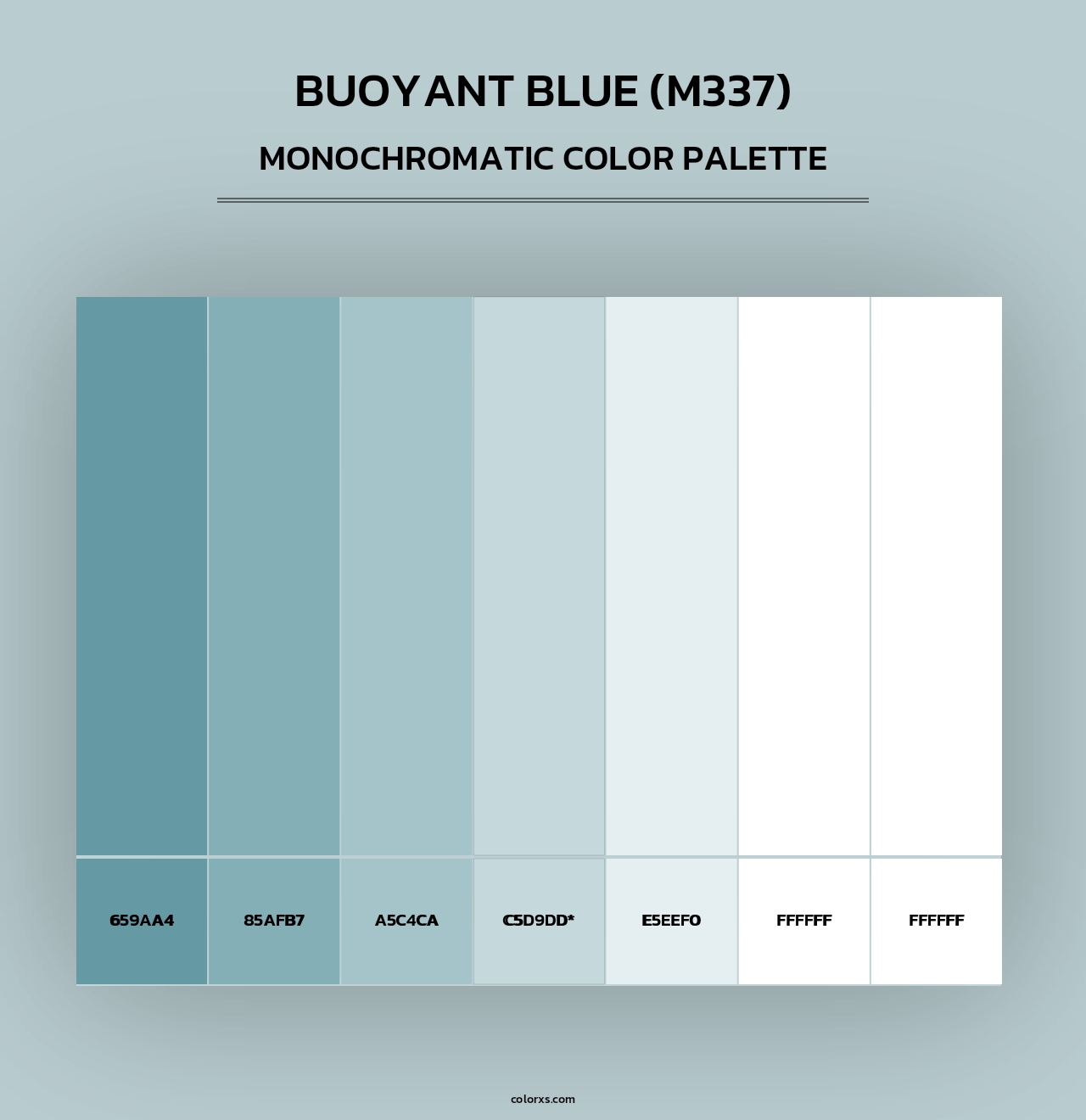 Buoyant Blue (M337) - Monochromatic Color Palette