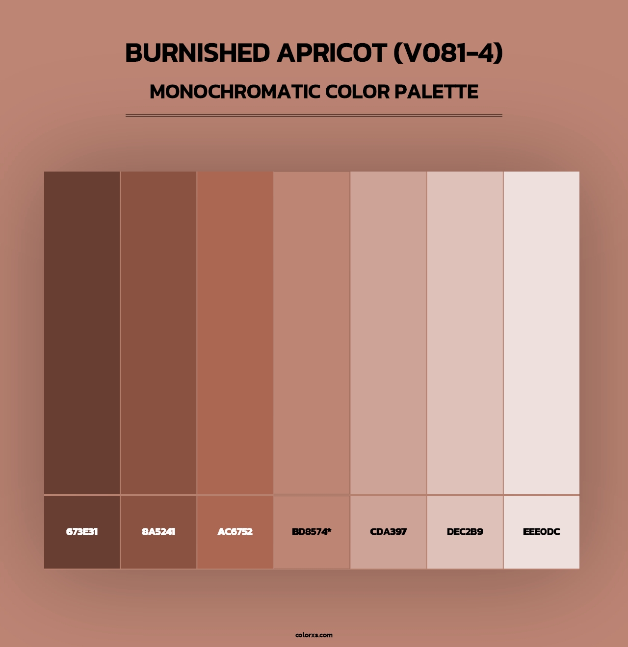 Burnished Apricot (V081-4) - Monochromatic Color Palette