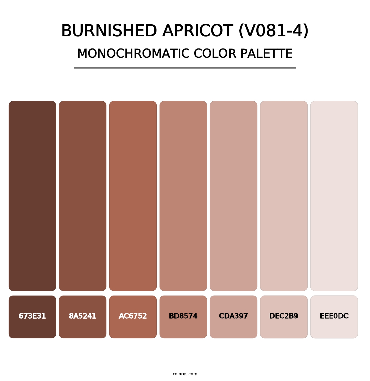 Burnished Apricot (V081-4) - Monochromatic Color Palette