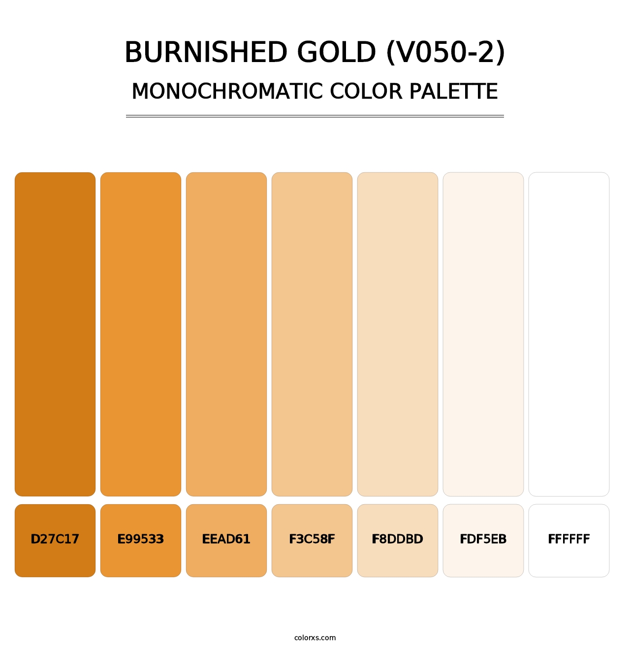 Burnished Gold (V050-2) - Monochromatic Color Palette