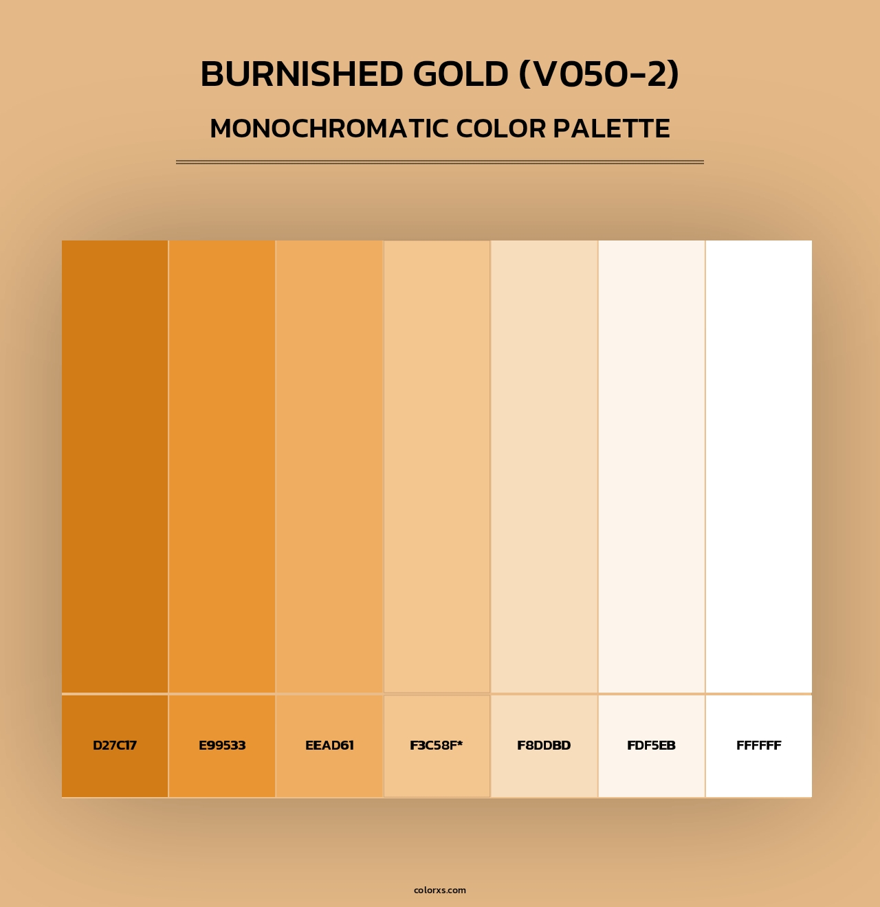 Burnished Gold (V050-2) - Monochromatic Color Palette