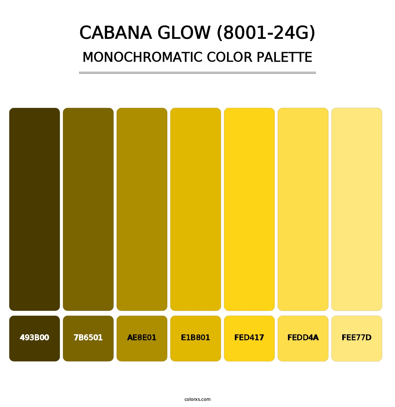 Cabana Glow (8001-24G) - Monochromatic Color Palette