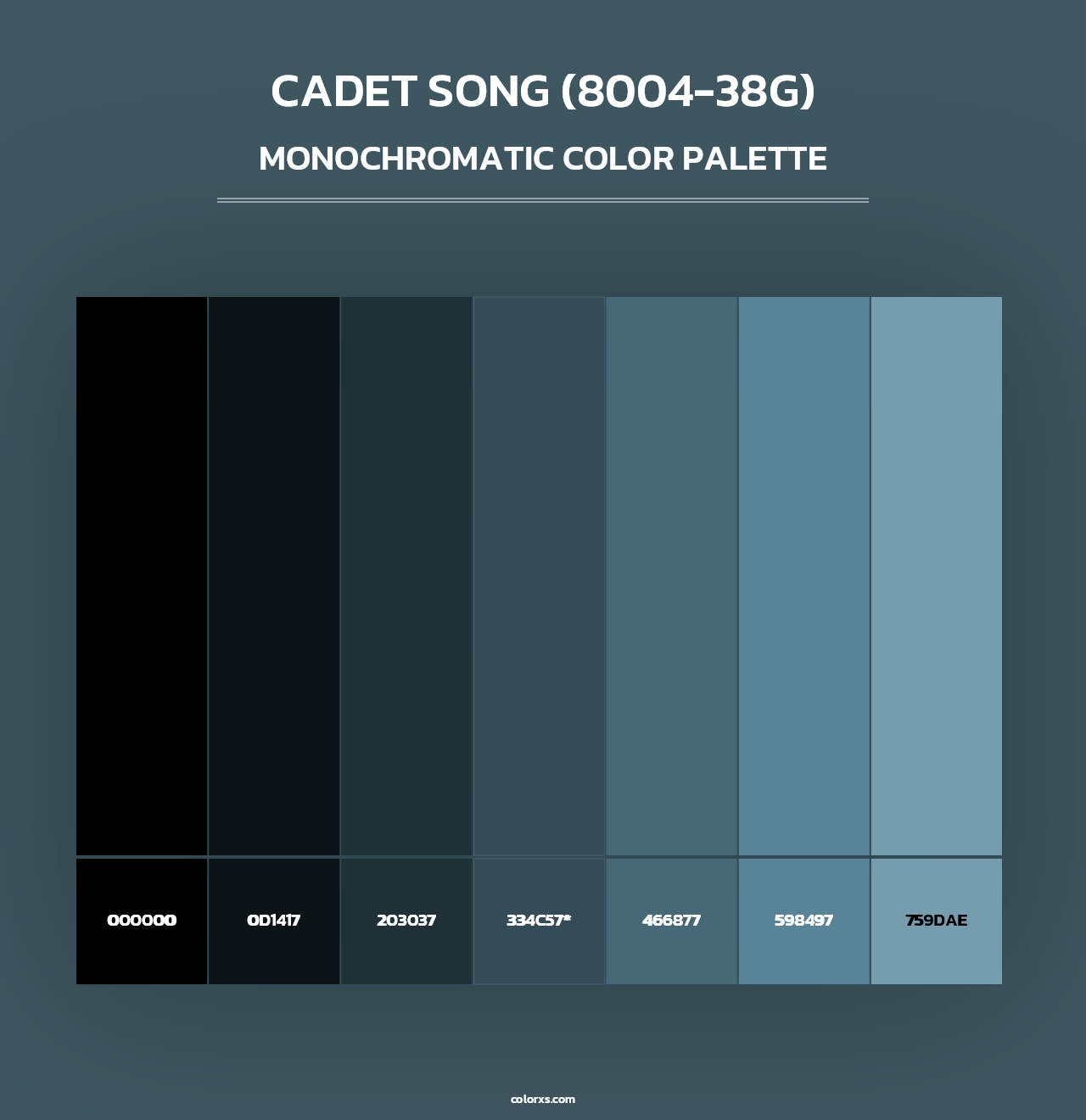 Cadet Song (8004-38G) - Monochromatic Color Palette