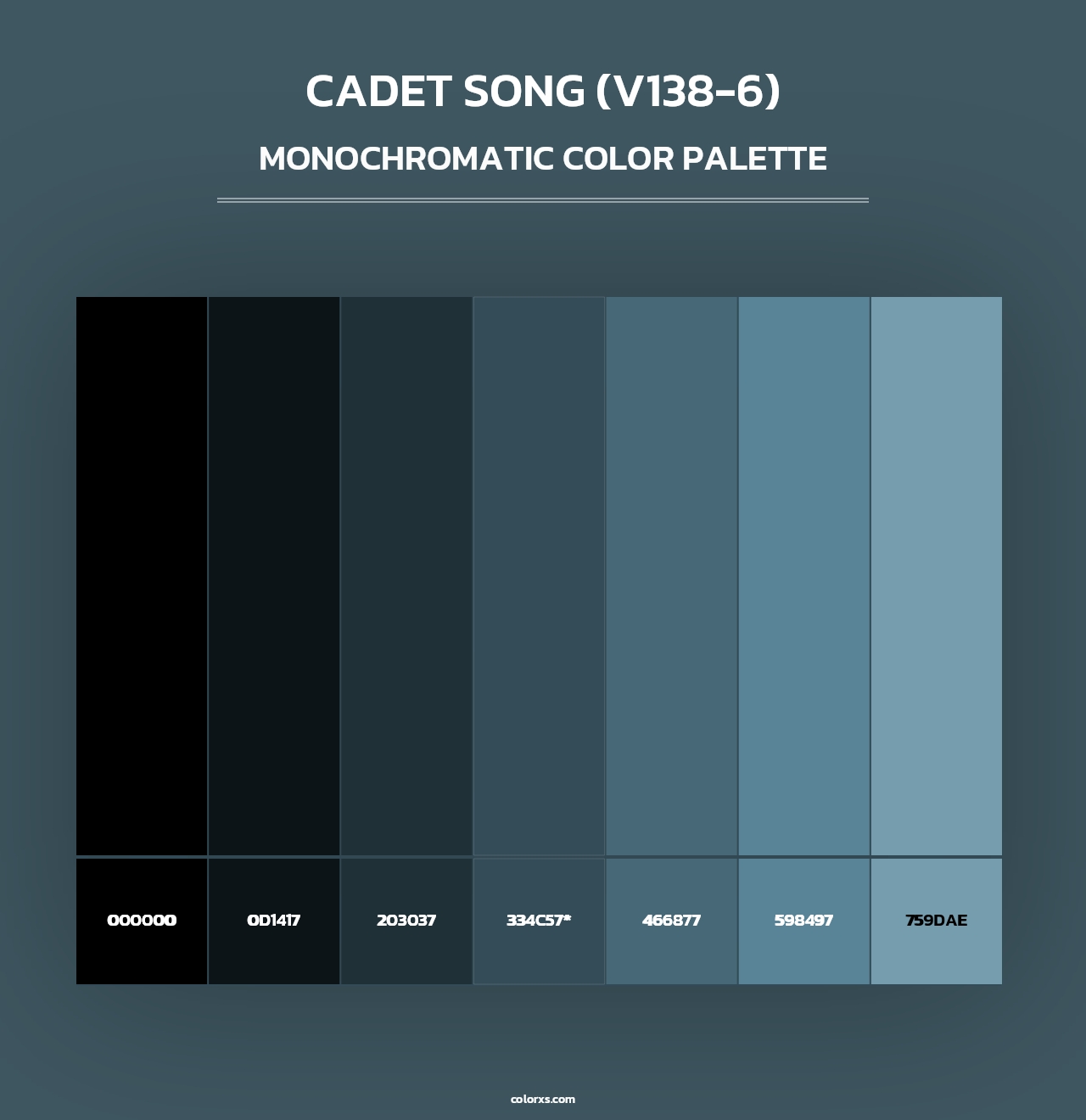 Cadet Song (V138-6) - Monochromatic Color Palette