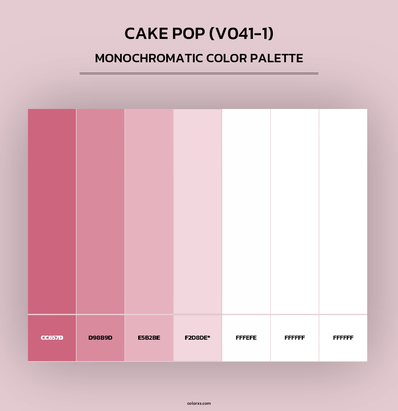 Cake Pop (V041-1) - Monochromatic Color Palette